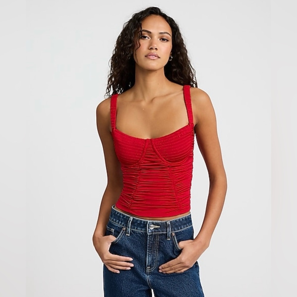 NWOT - Express Body Contour Compression Bustier Ruched Tank - Small